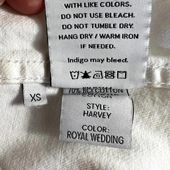 Boyish By Her Designed In Los Angeles Harvey White Denim Jacket  Size XS - Picture 8 of 8